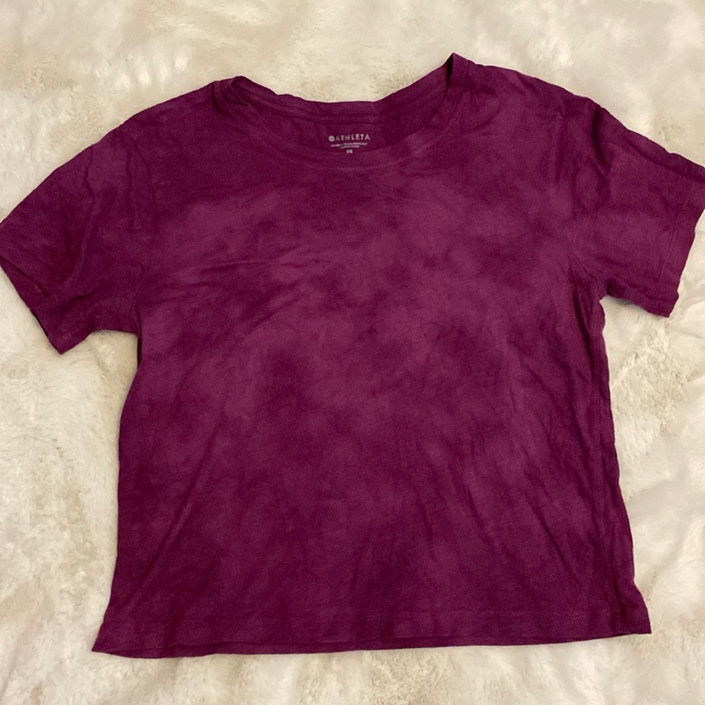 Athleta crop tie dye tee